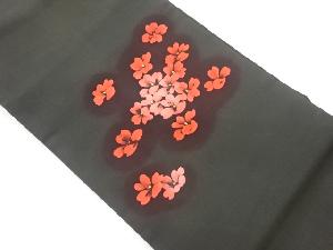 塩瀬金彩花模様名古屋帯